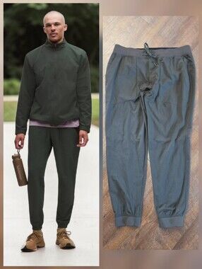 Lululemon ABC Jogger Mens XXL Dark Green Active Warpstreme Drawstring Pockets